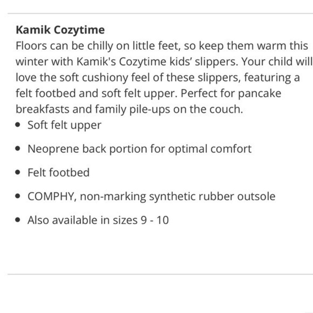 New Kamik Girls Cozytime slippers - Picture 2 of 7
